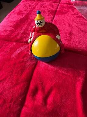 Vintage Ambi Toys Magic Man Clown Roly Poly Rolling Ball Toy A429
